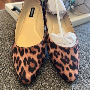 Nine West Speakup2 almond toes cheetah flats